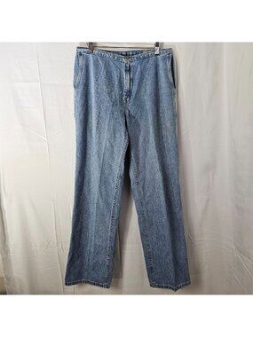 Vintage Levis 966 Jeans Womens 10M 31x30 Wide-Leg Light Baggy Red Tab 90s Y2K